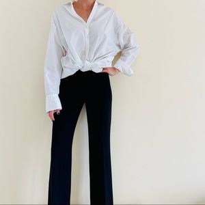 BCBG maxazria black wide leg dress pants